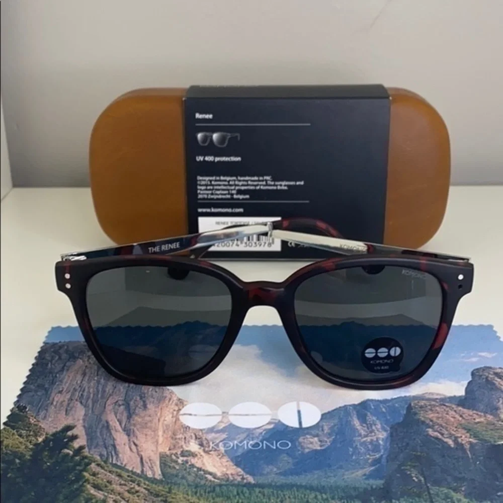 Komono New Renee Tortoise/Silver Sunglasses